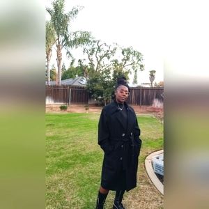 Old Navy Recycled Wool Trench Black XL